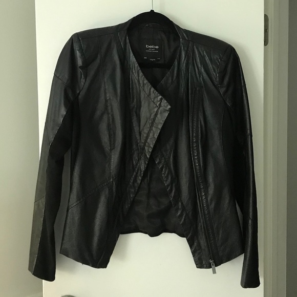 bebe Jackets & Blazers - Bebe genuine leather mix media jacket